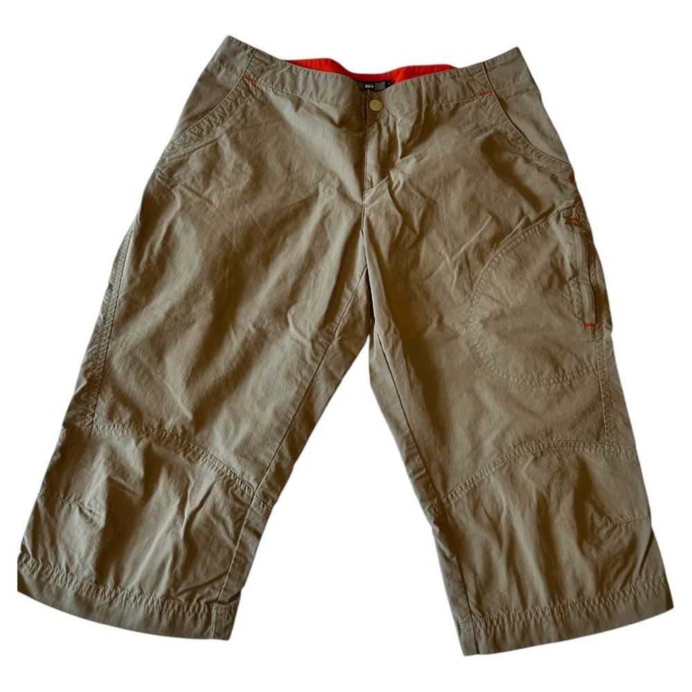REI Khaki Cargo Capri Outdoor Hiking Pants - Size 12